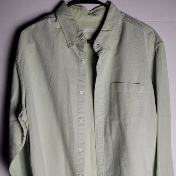 Eddie Bauer Other - Eddie Bauer Legend Men's Long Sleeve Button Up Collared Solid Beige Shirt Size L